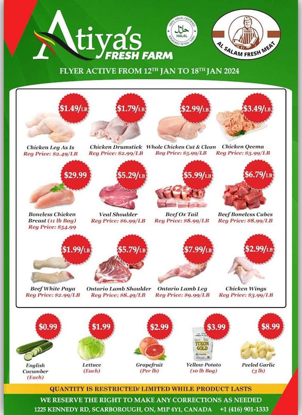 Atiya's Fresh Farm Flyer January 12 to 18