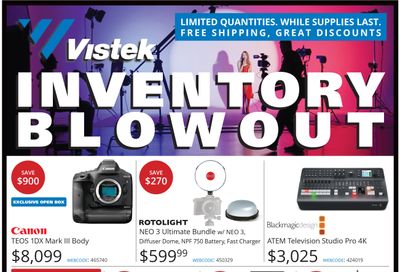 Vistek Inventory Blowout Flyer January 17 to February 7