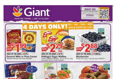 Giant Food (DE, MD, VA) Weekly Ad Flyer Specials January 12 to January 18, 2024