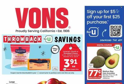 Vons (CA) Weekly Ad Flyer Specials January 10 to January 16, 2024