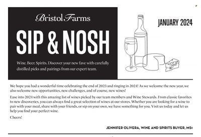 Bristol Farms (CA) Weekly Ad Flyer Specials January 3 to January 31, 2024