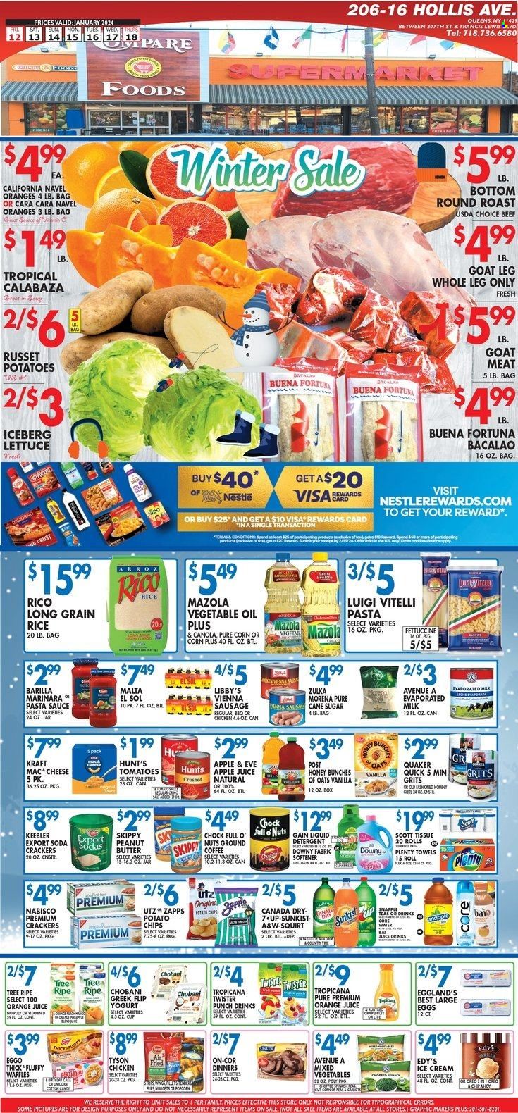 Compare Foods (NY) Weekly Ad Flyer Specials January 12 to January 18, 2024