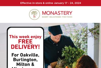 Monastery Bakery Flyer January 17 to 24