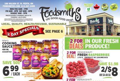 Foodsmiths Flyer January 18 to 25