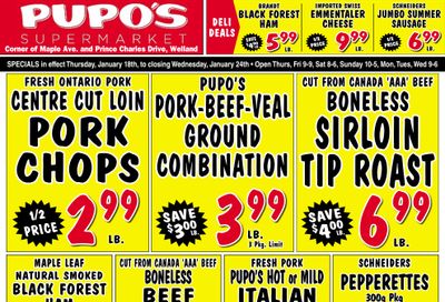 Pupo's Food Market Flyer January 18 to 24