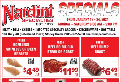 Nardini Specialties Flyer January 18 to 24