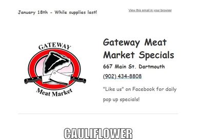 Gateway Meat Market Flyer January 18 to 24