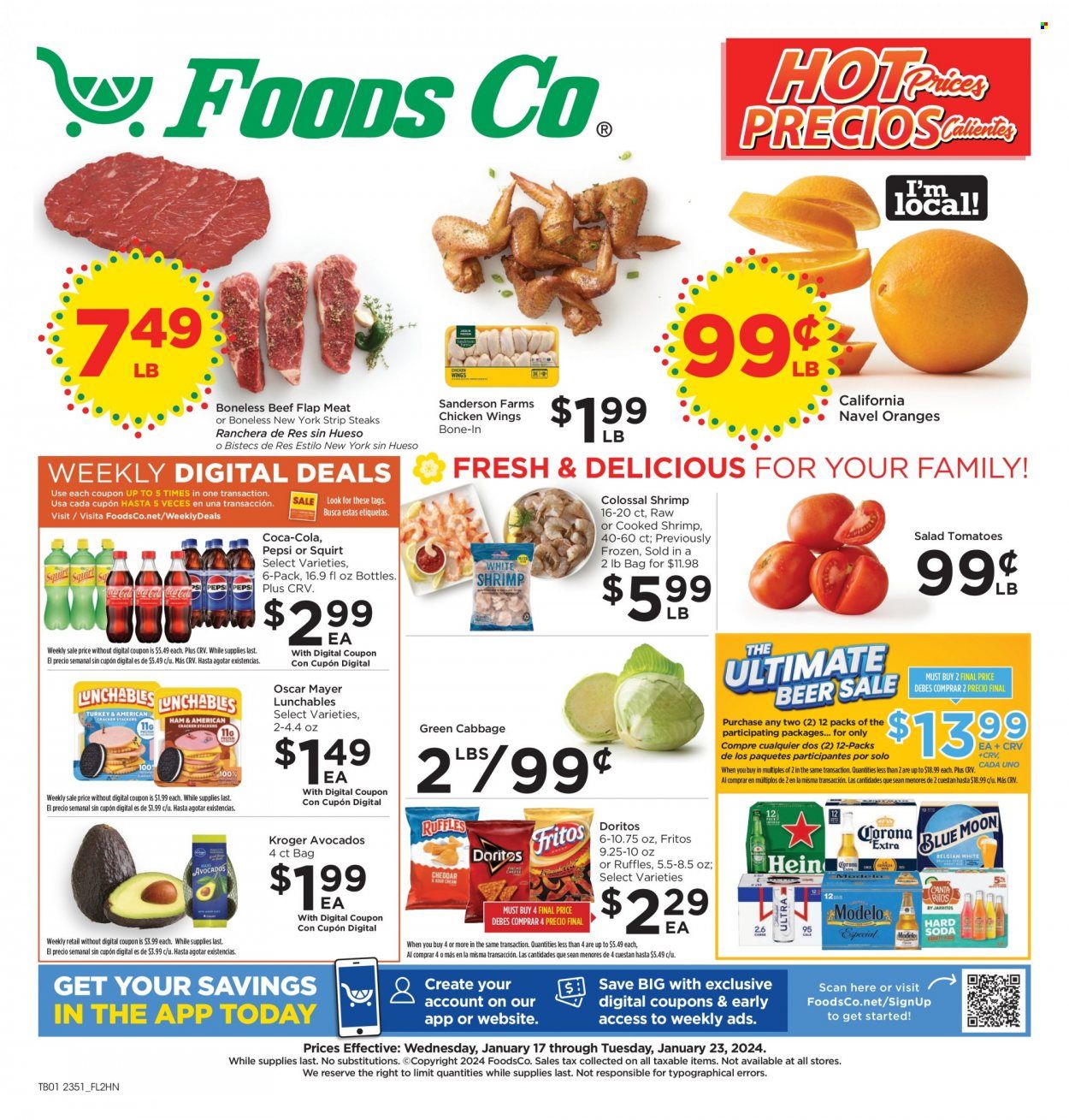 Foods Co (CA, OH, VA) Weekly Ad Flyer Specials January 17 to January 23, 2024