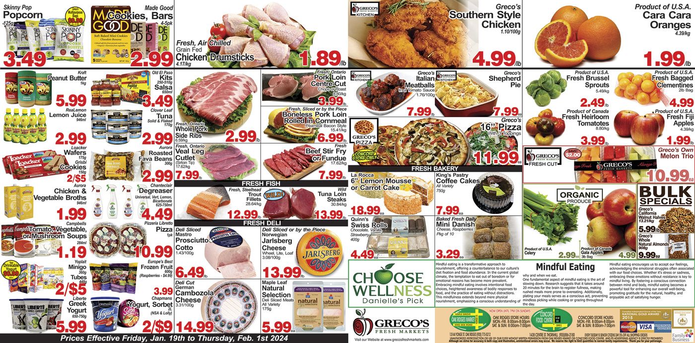 Greco's Fresh Market Flyer January 19 to February 1