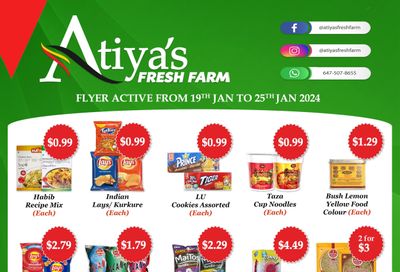 Atiya's Fresh Farm Flyer January 19 to 25
