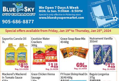 Blue Sky Supermarket (Pickering) Flyer January 19 to 25