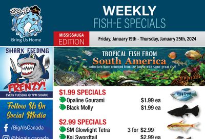 Big Al's (Mississauga) Weekly Specials January 19 to 25