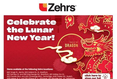 Zehrs Lunar New Year Flyer January 25 to February 14