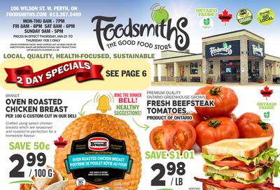 Foodsmiths Flyer January 25 to February 1