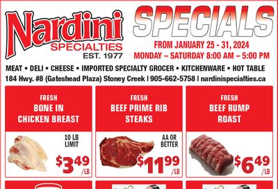 Nardini Specialties Flyer January 25 to 31