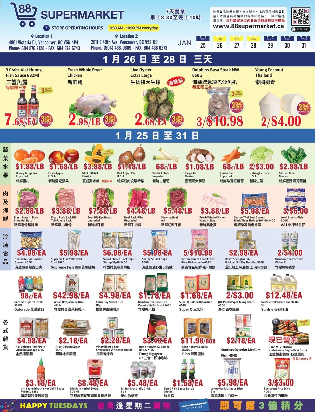 88 Supermarket Flyer January 25 to 31