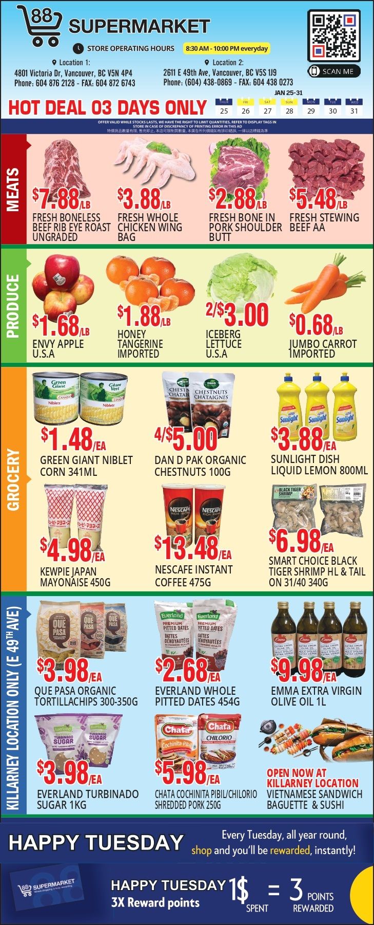 88 Supermarket Flyer January 25 to 31