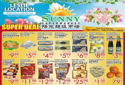 Sunny Supermarket (Leslie) Flyer January 26 to February 1