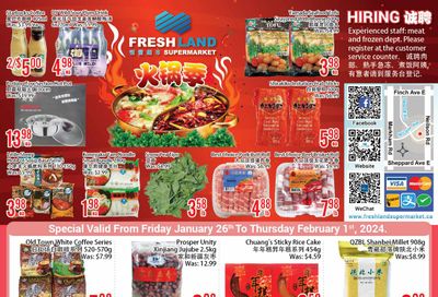 FreshLand Supermarket Flyer January 26 to February 1