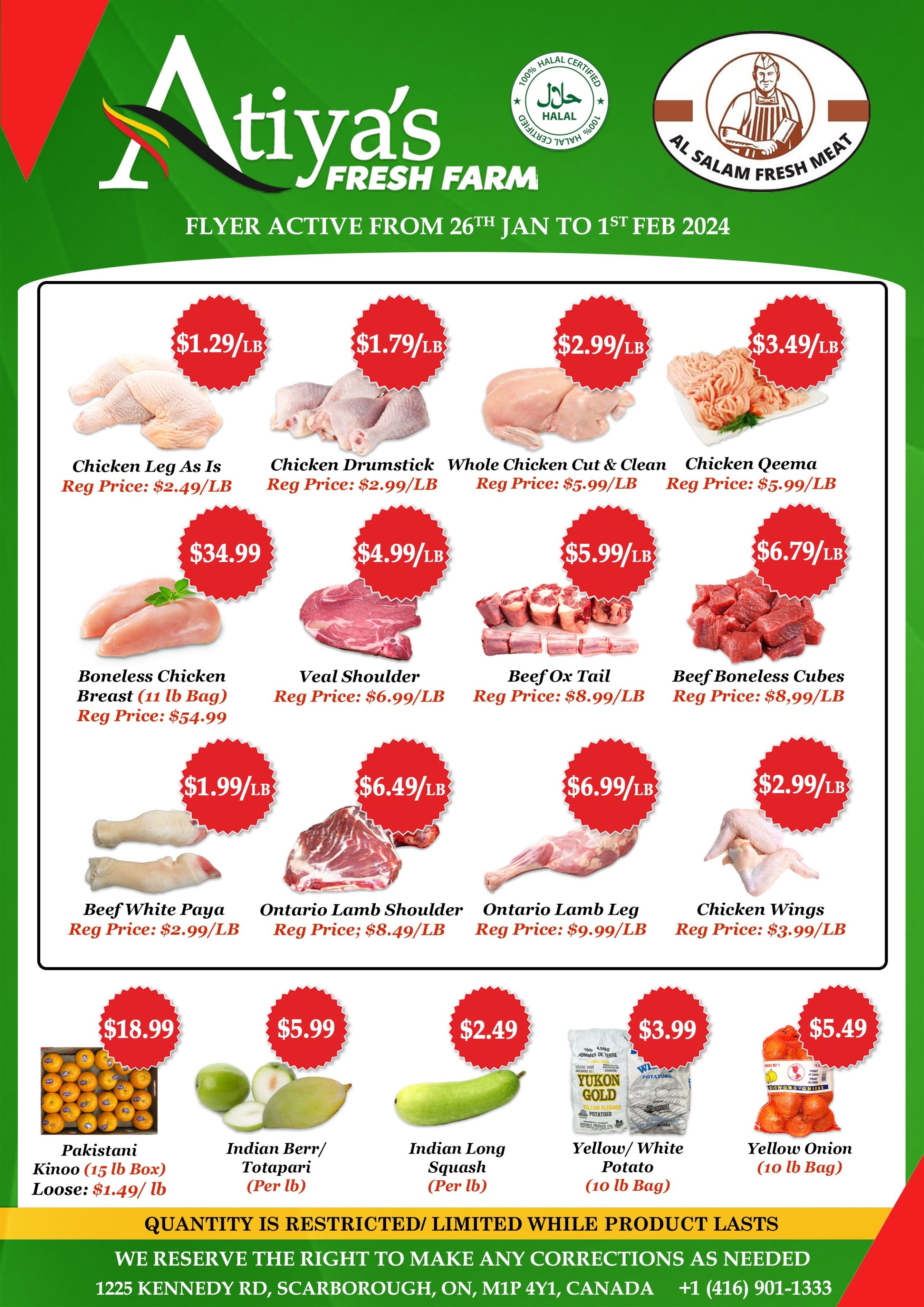 Atiya's Fresh Farm Flyer January 26 to February 1