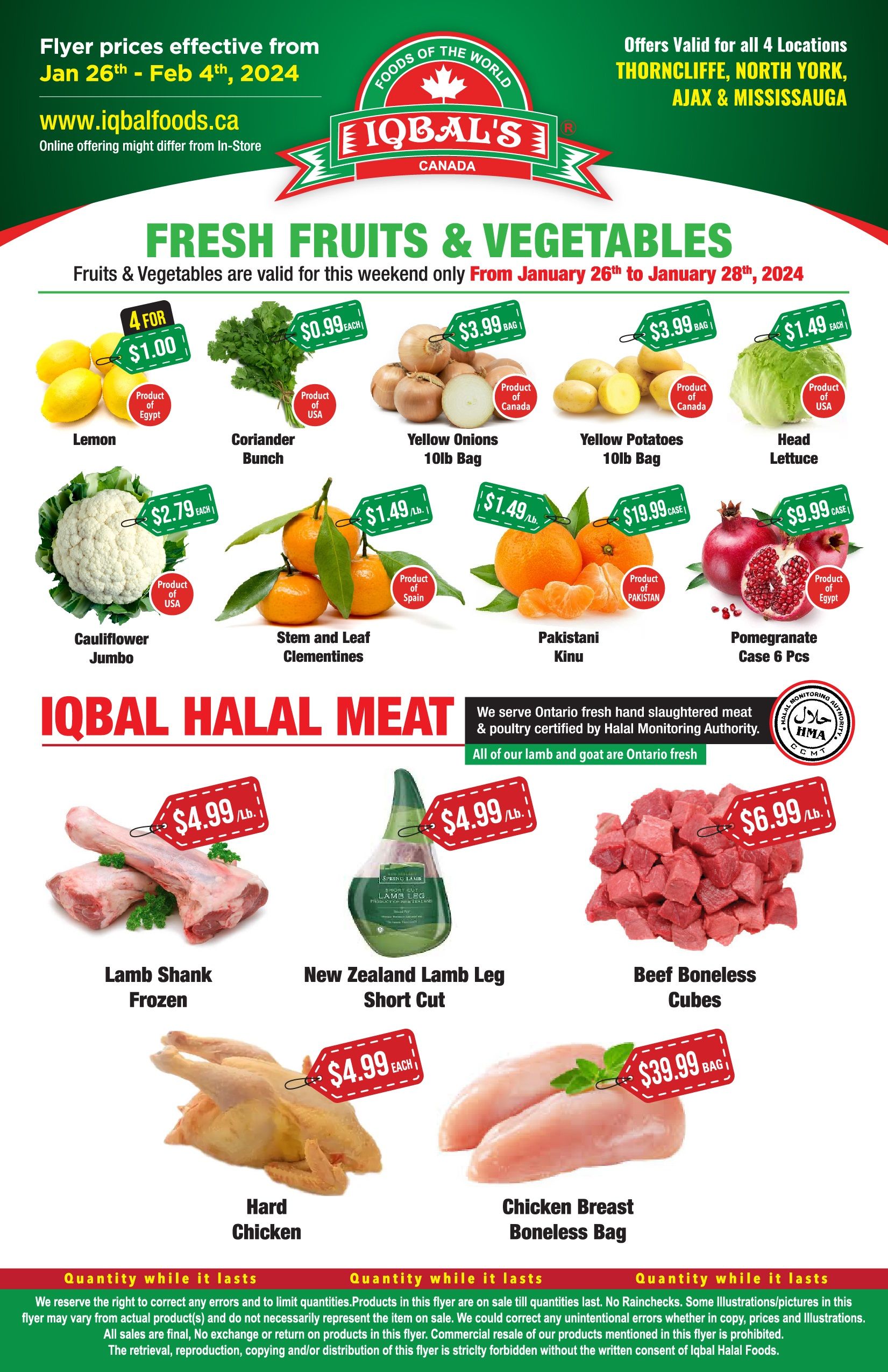 Iqbal Foods Flyer January 26 to February 4
