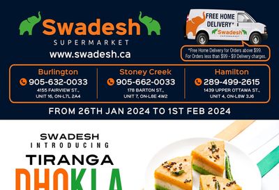 Swadesh Supermarket Flyer January 26 to February 1