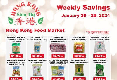 Hong Kong Food Market Flyer January 26 to 29