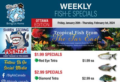 Big Al's (Ottawa East) Weekly Specials January 26 to February 1