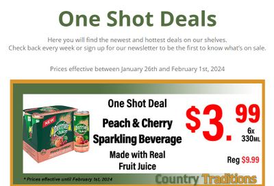 Country Traditions One-Shot Deals Flyer January 26 to February 1