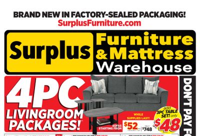 Surplus Furniture & Mattress Warehouse (Winnipeg, Brandon) Flyer January 29 to February 4