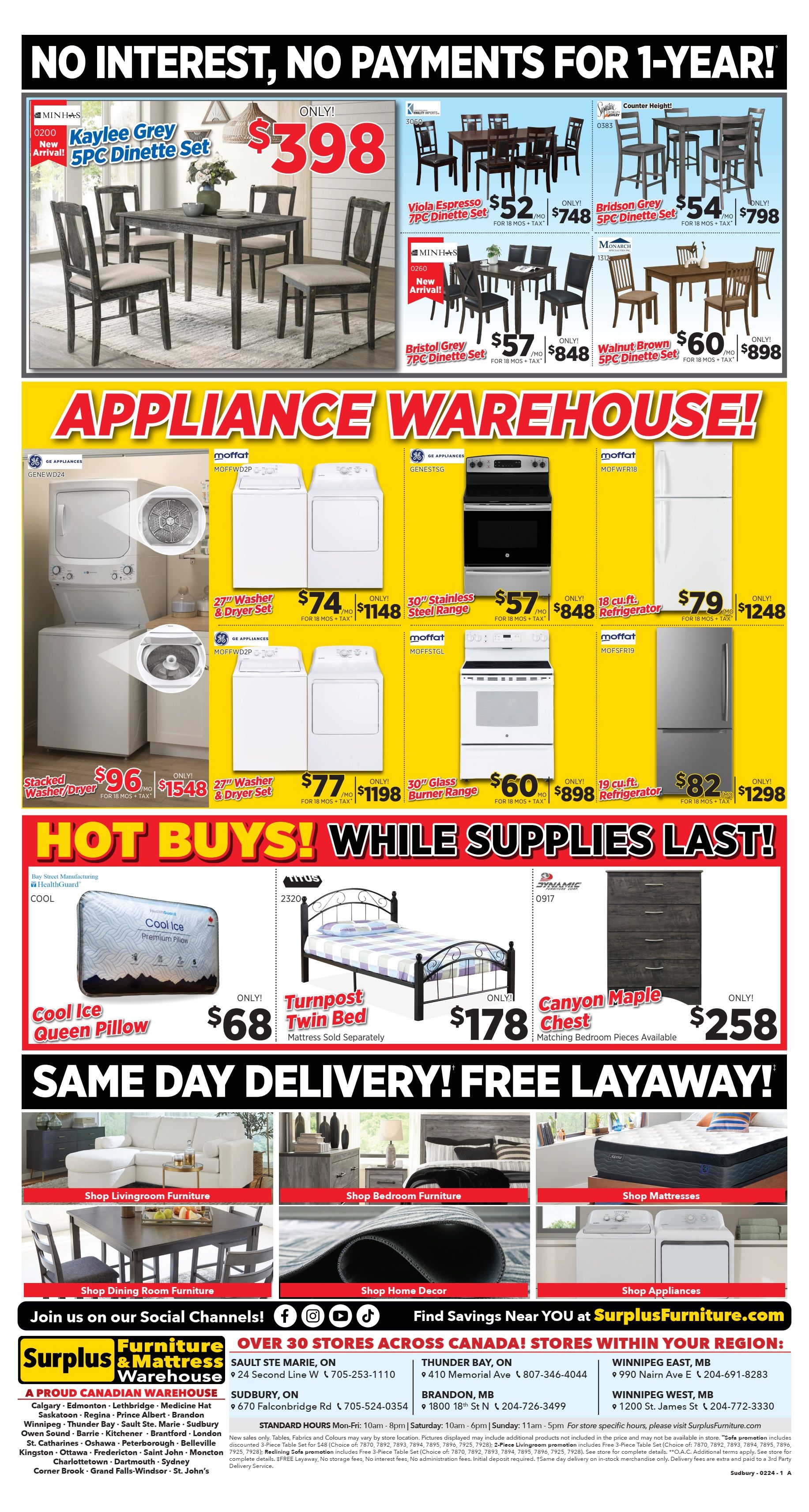 Surplus Furniture & Mattress Warehouse (Sudbury) Flyer January 29 to February 4