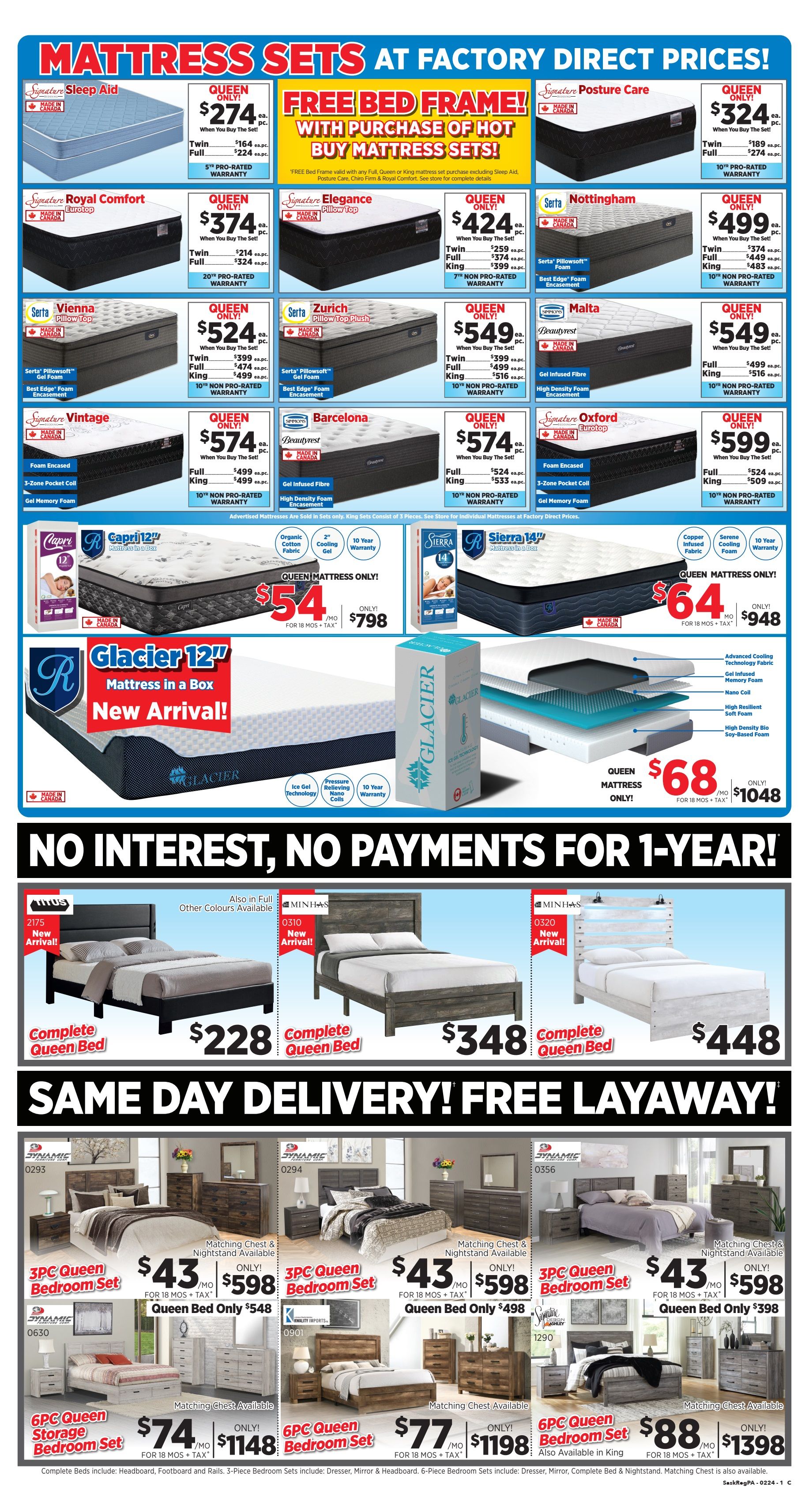 Surplus Furniture & Mattress Warehouse (Regina, Saskatoon, Prince Albert) Flyer January 29 to February 4
