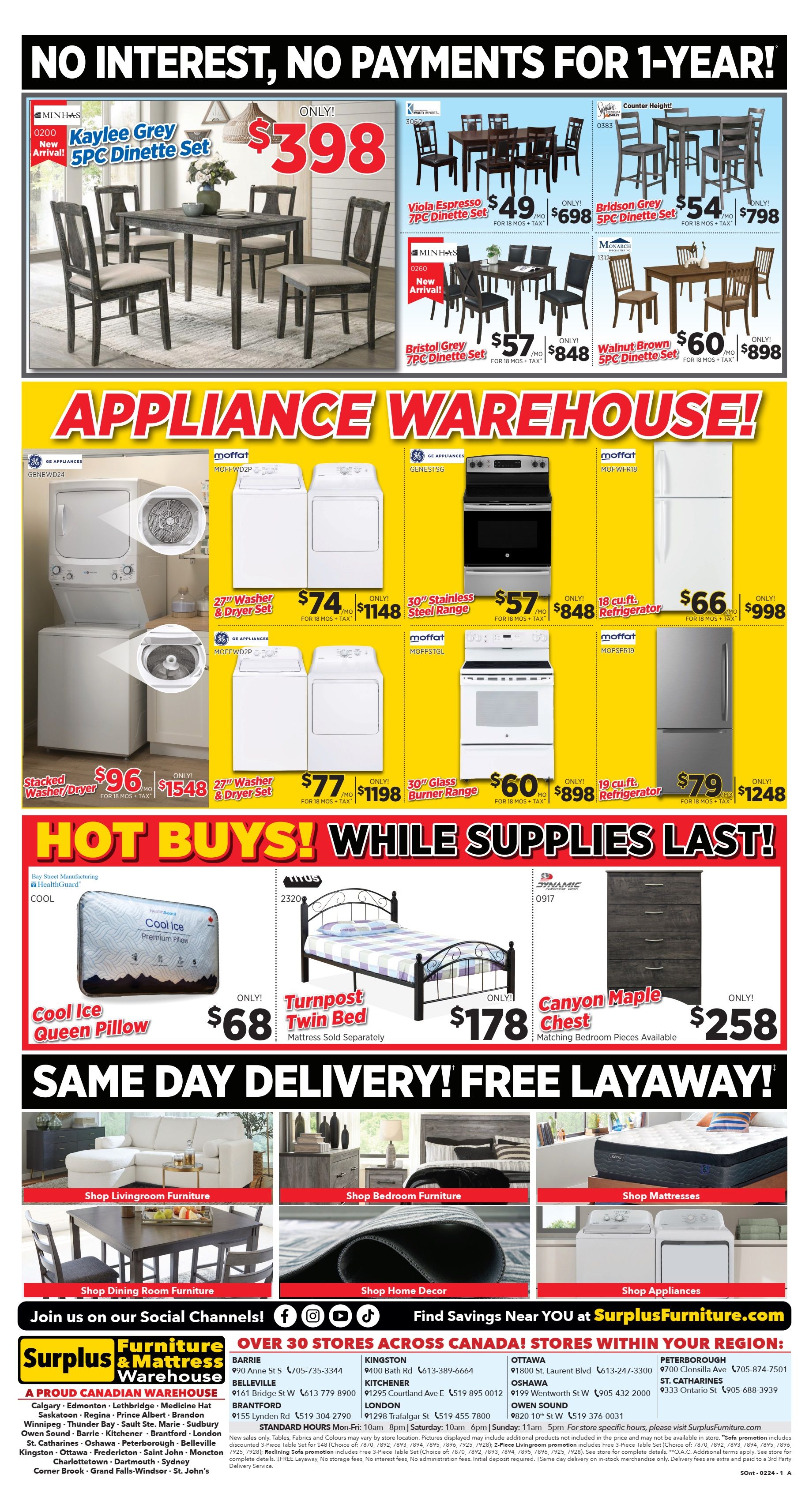 Surplus Furniture & Mattress Warehouse (ON) Flyer January 29 to February 4