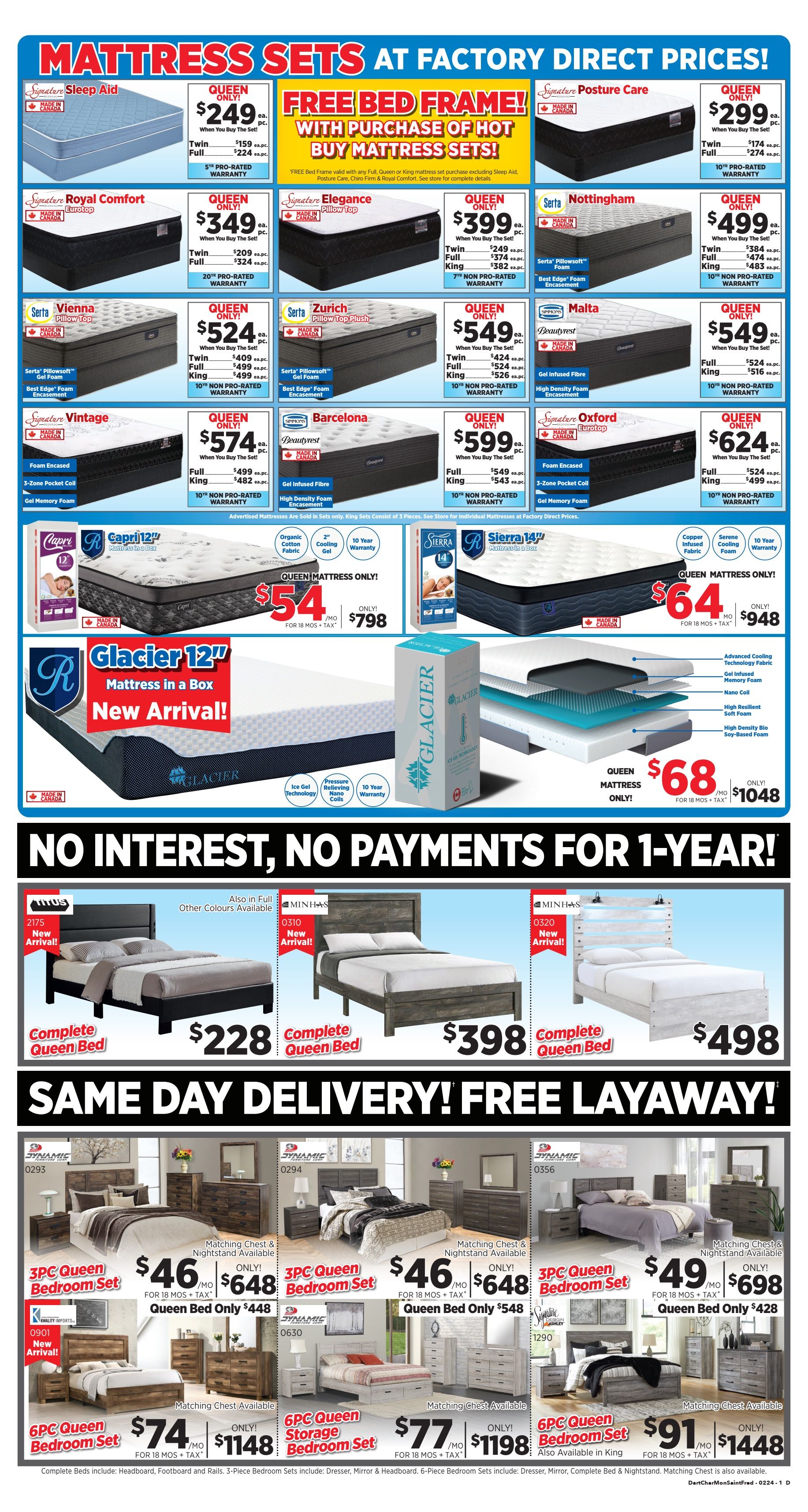 Surplus Furniture & Mattress Warehouse (Dartmouth, Charlottetown, Moncton, Saint John, Fredericton) Flyer January 29 to February 4