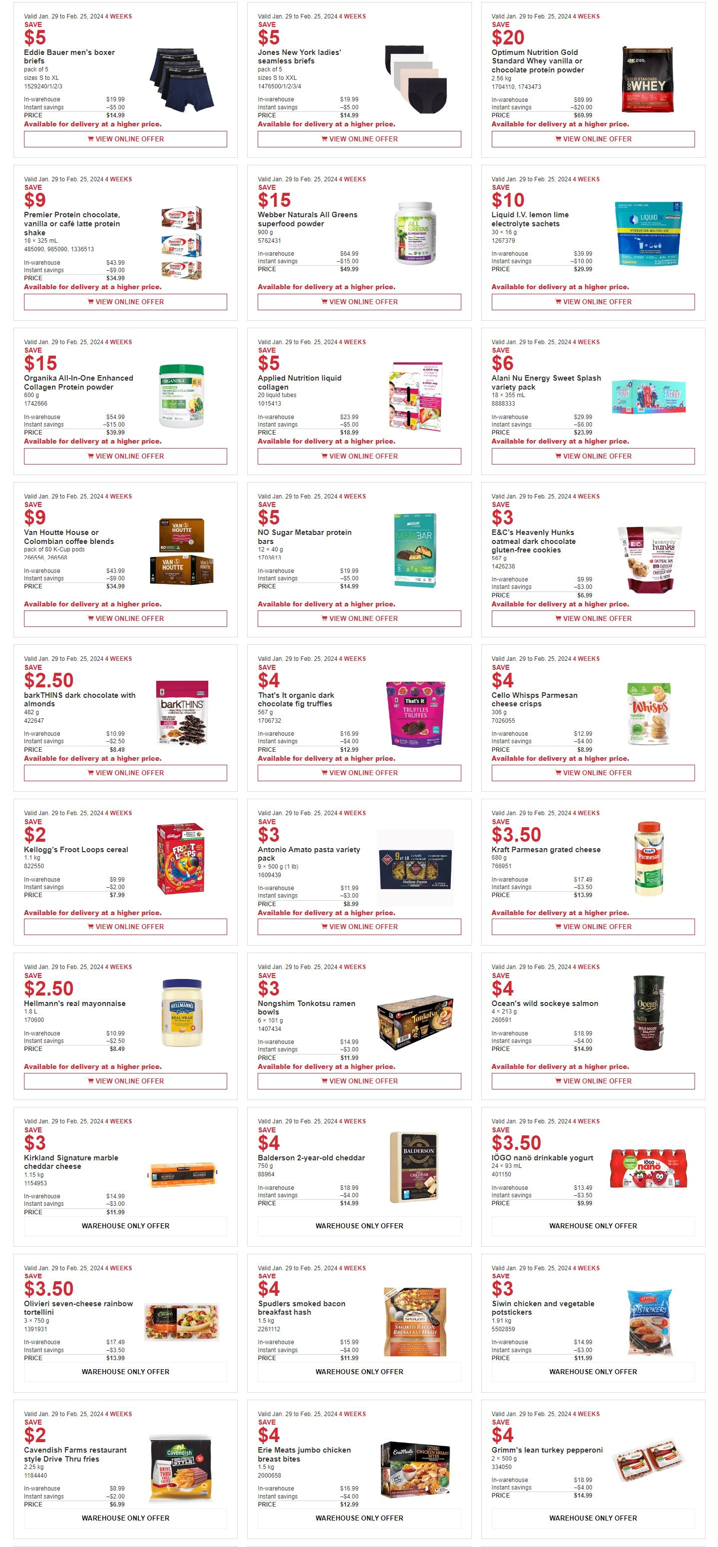 Costco (Atlantic, ON, West) Weekly Savings January 29 to February 25