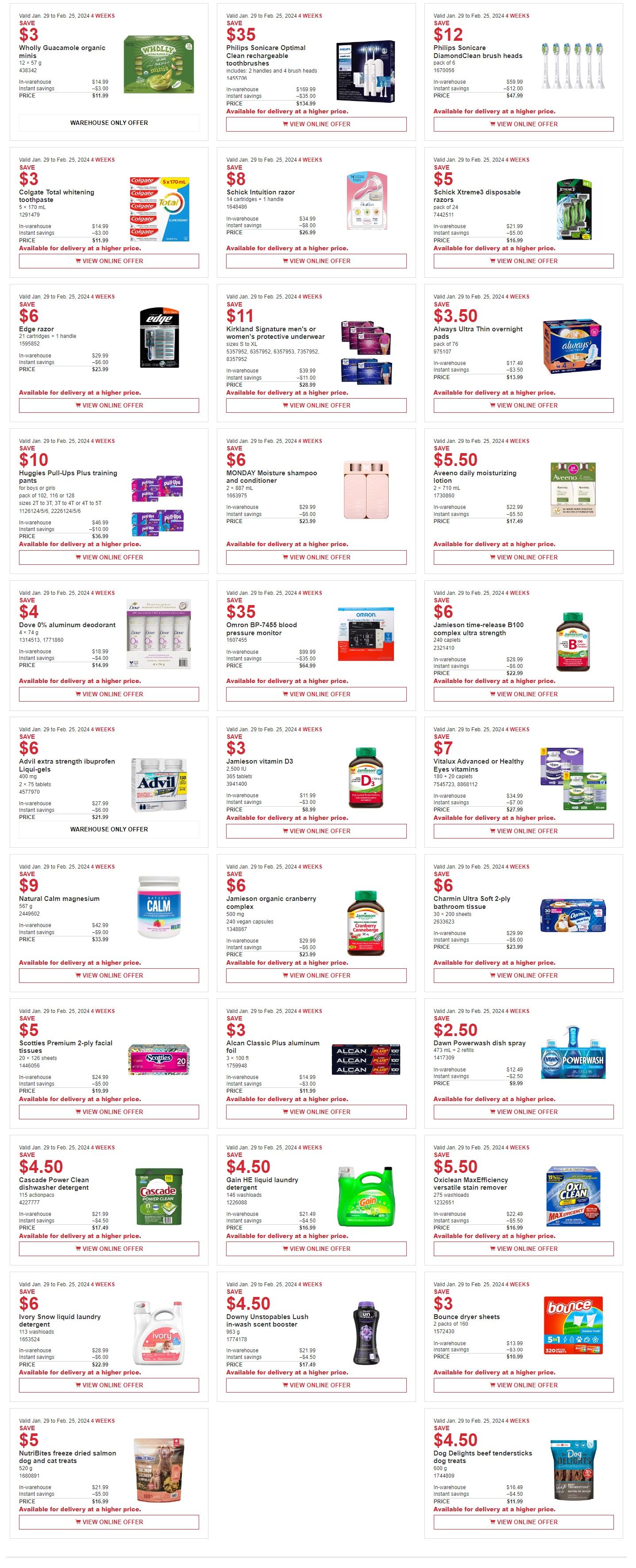 Costco (Atlantic, ON, West) Weekly Savings January 29 to February 25
