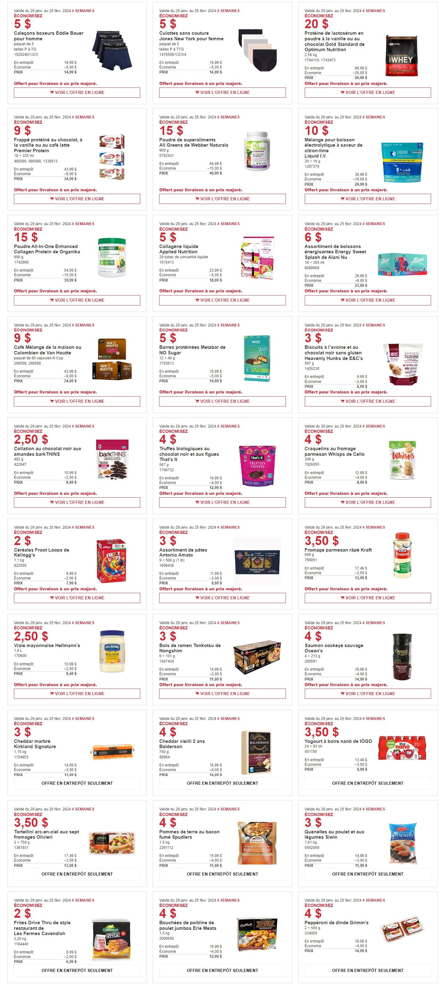 Costco (QC) Weekly Savings January 29 to February 25