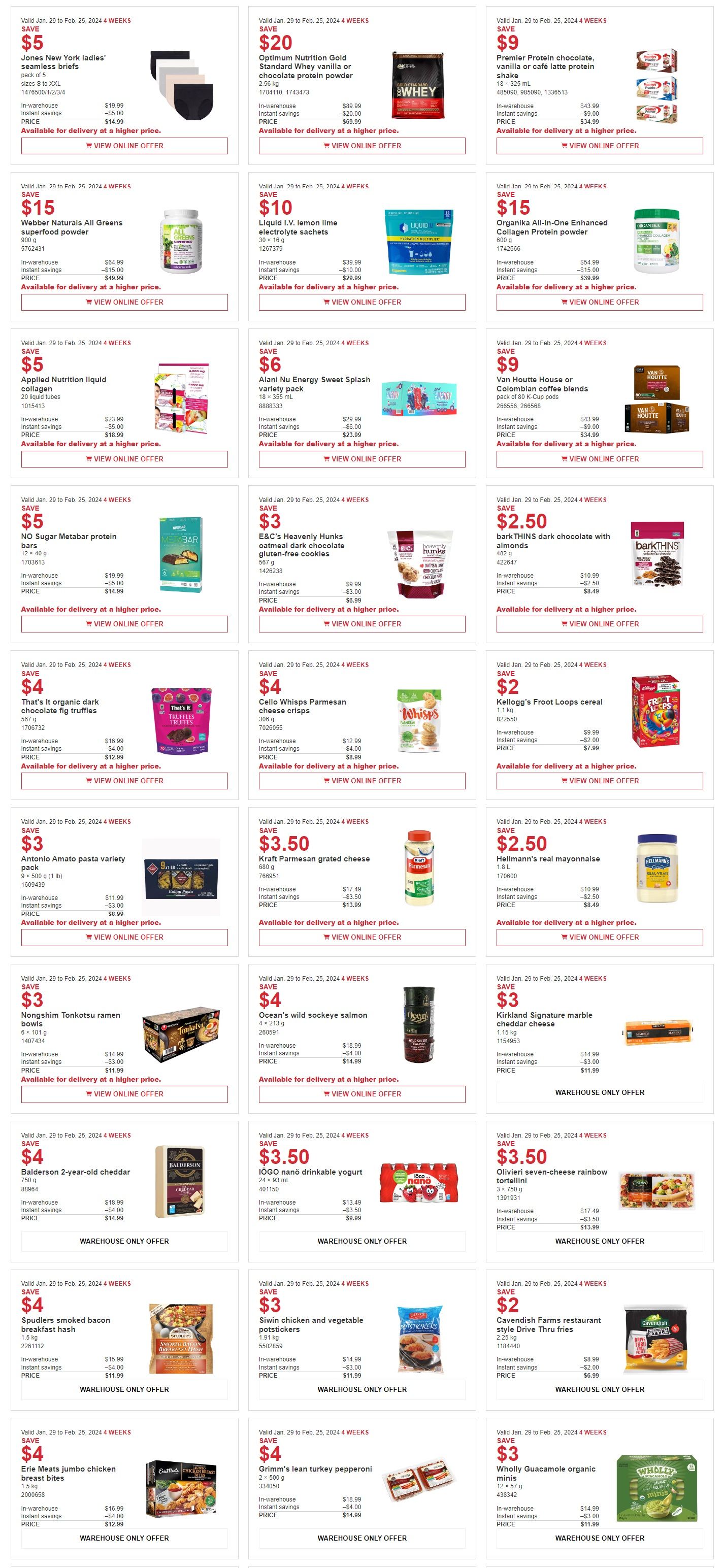 Costco (BC, AB, SK & MB) Weekly Savings January 29 to February 25