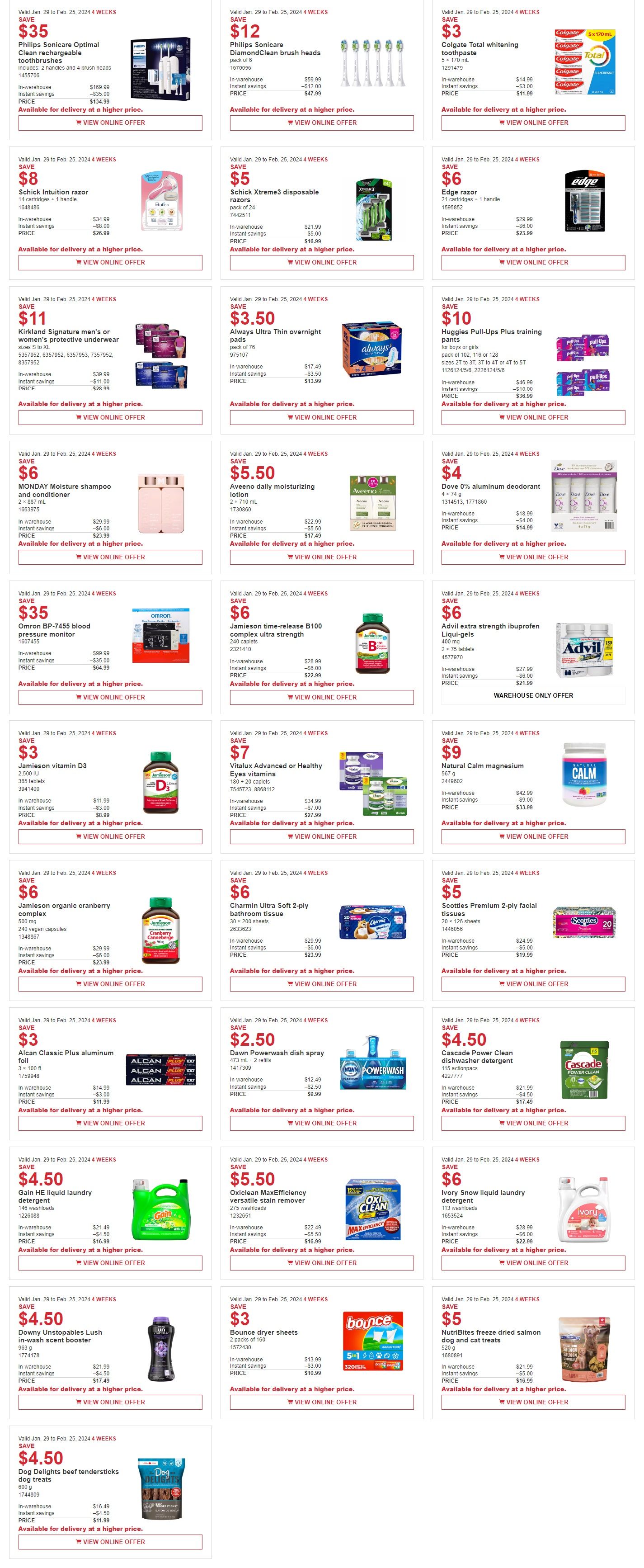 Costco (BC, AB, SK & MB) Weekly Savings January 29 to February 25