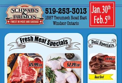 Schwab's & Primo's Flyer January 30 to February 4