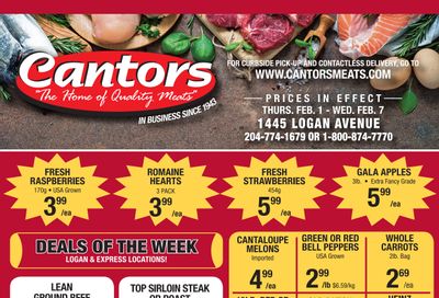Cantor's Meats Flyer February 1 to 7