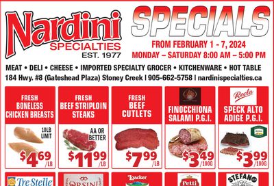 Nardini Specialties Flyer February 1 to 7