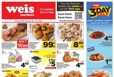 Weis (MD, NY, PA) Weekly Ad Flyer Specials January 25 to January 31, 2024