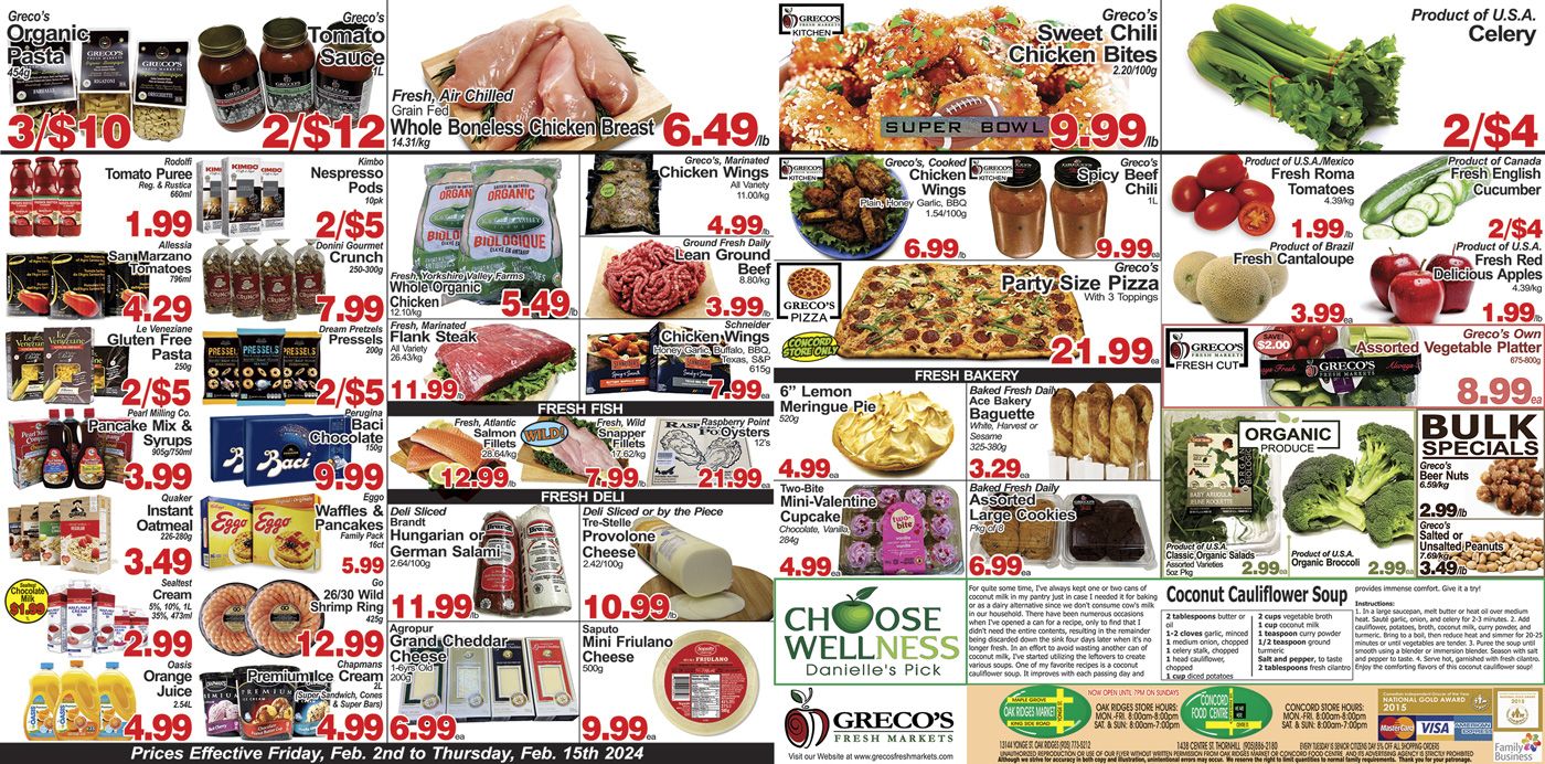 Greco's Fresh Market Flyer February 2 to 15