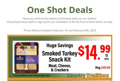 Country Traditions One-Shot Deals Flyer February 1 to 8