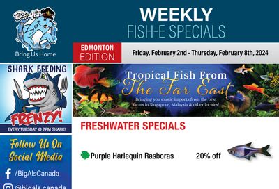 Big Al's (Edmonton) Weekly Specials February 2 to 8