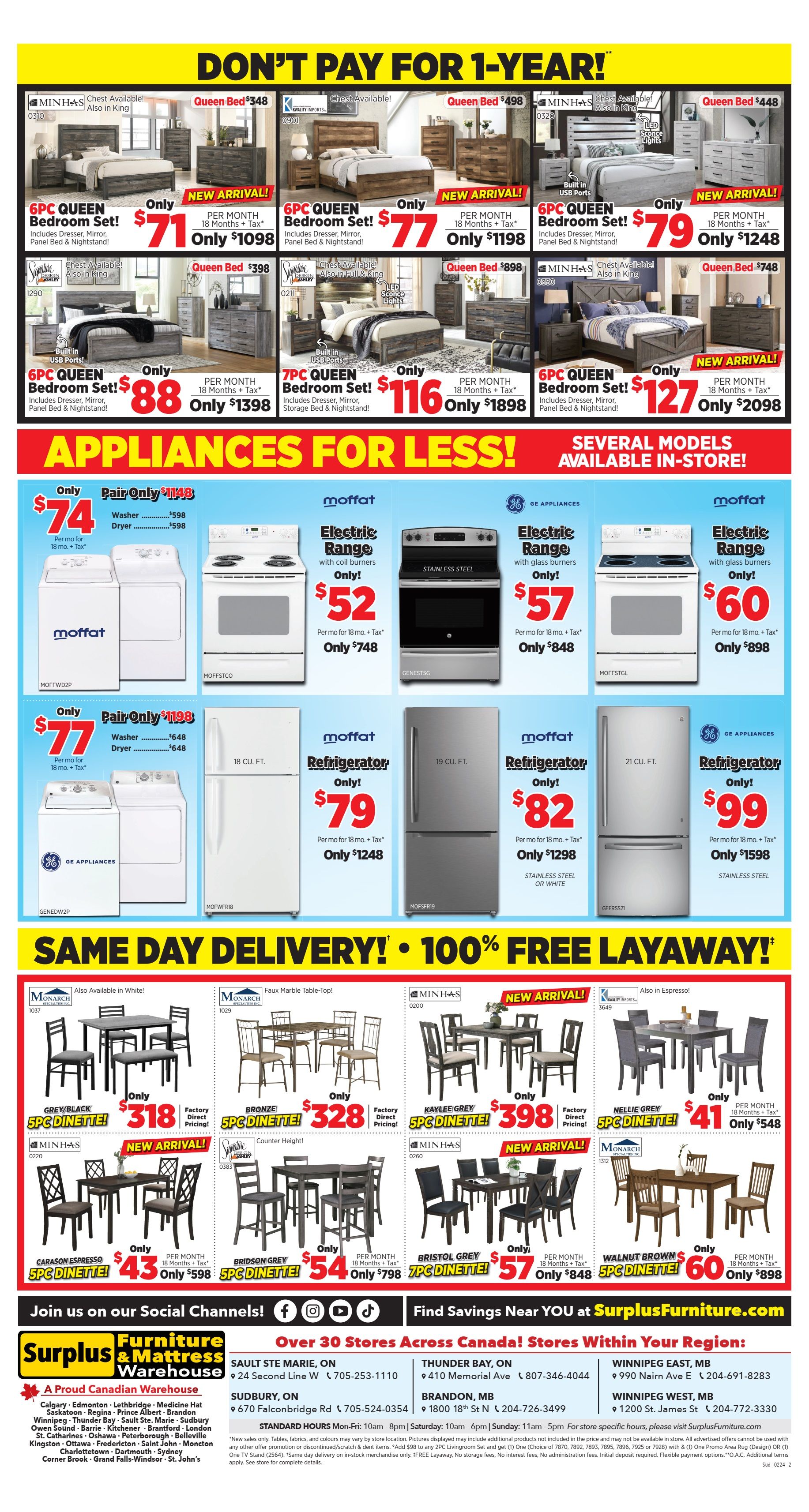 Surplus Furniture & Mattress Warehouse (Sudbury) Flyer February 5 to 25