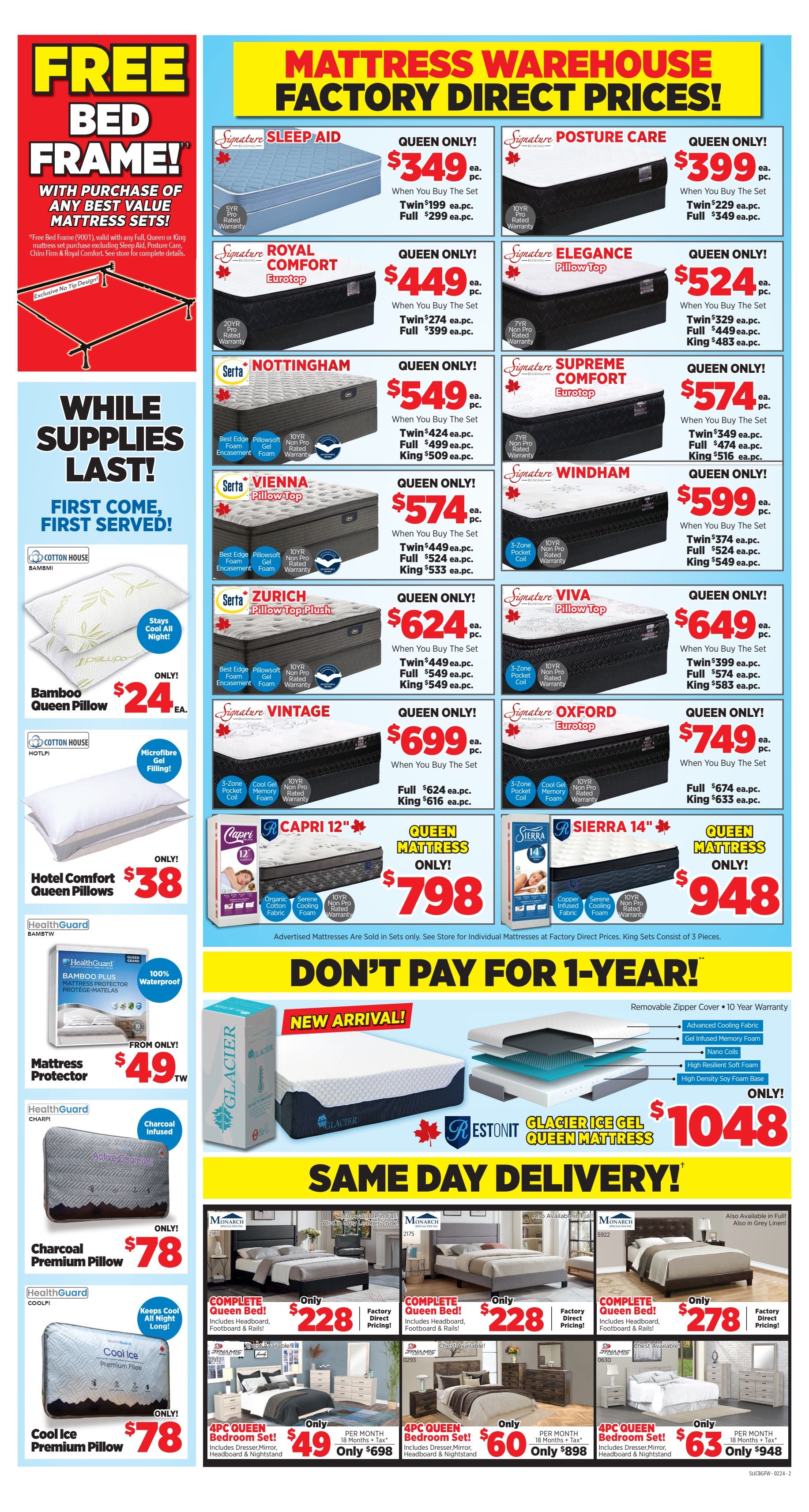Surplus Furniture & Mattress Warehouse (St. John's, Corner Brook, Grand Falls Windsor) Flyer February 5 to 25
