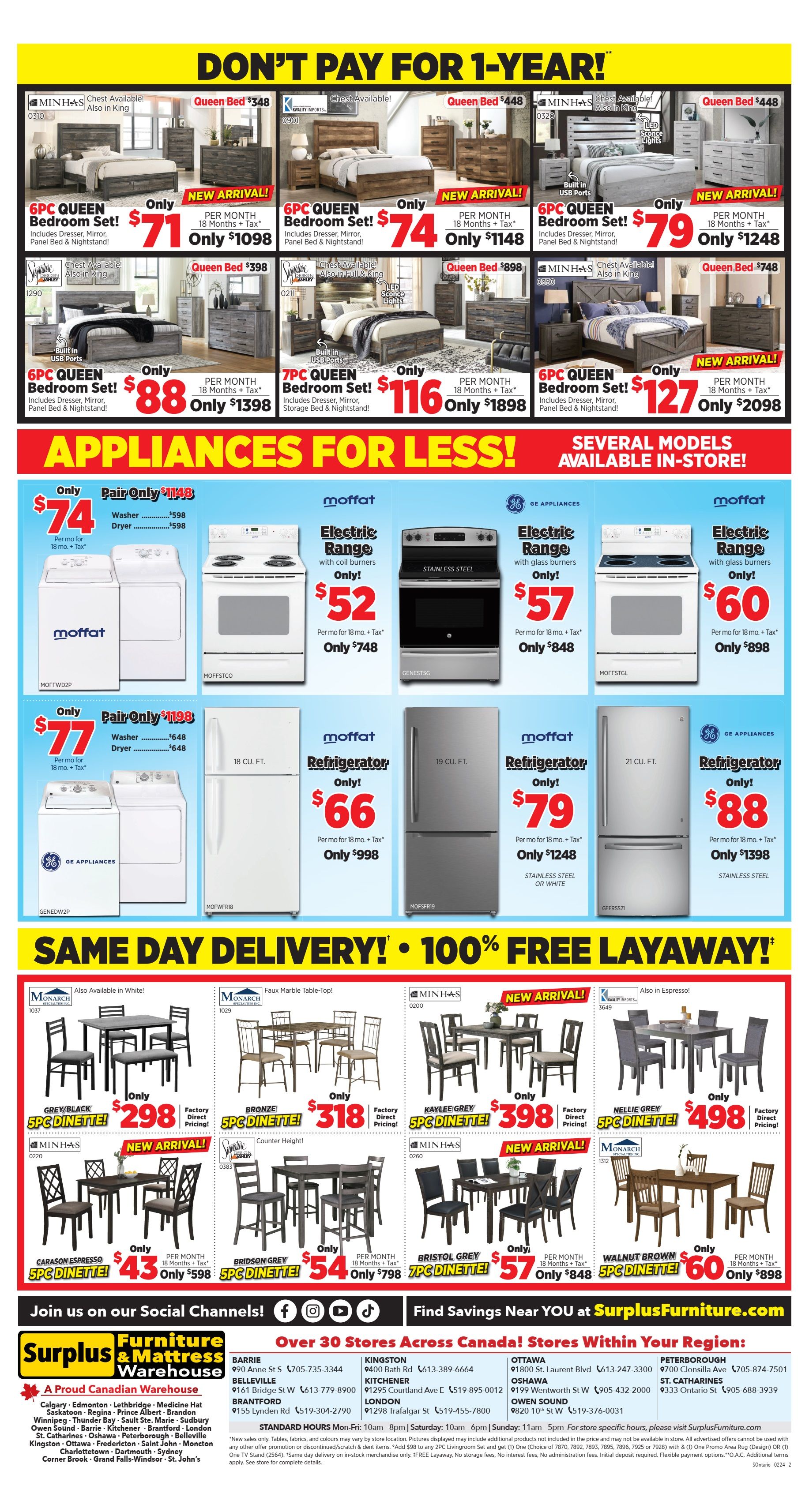 Surplus Furniture & Mattress Warehouse (ON) Flyer February 5 to 25