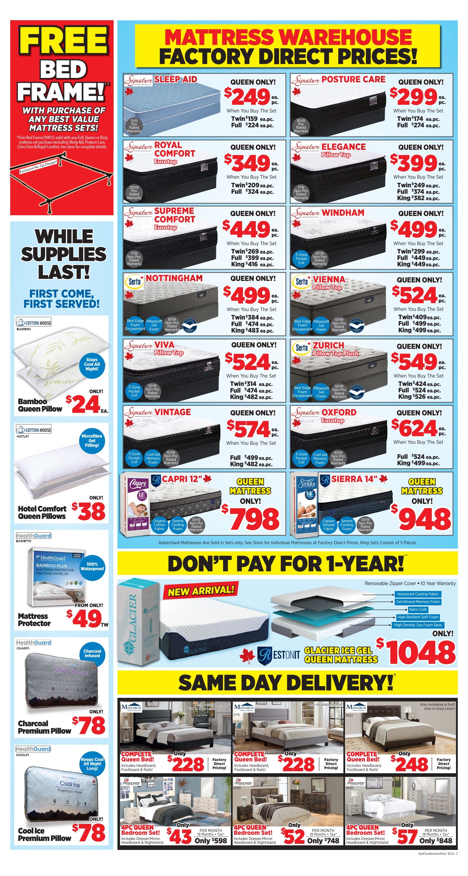 Surplus Furniture & Mattress Warehouse (Dartmouth, Charlottetown, Moncton, Saint John, Fredericton) Flyer February 5 to 25